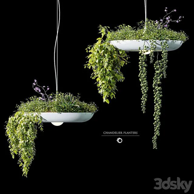 Chandelier plant pot 3D Model Chandelier plant pot 3D Model