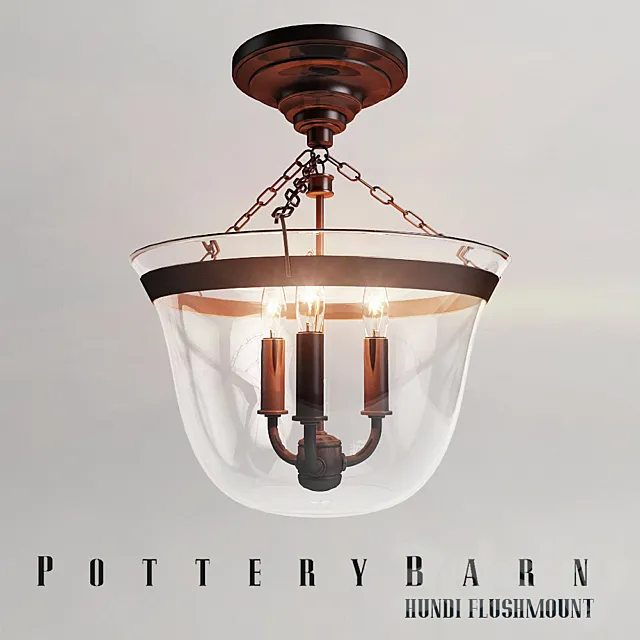Chandelier POTTERY BARN HUNDI FLUSHMOUNT 3DModel Chandelier POTTERY BARN HUNDI FLUSHMOUNT 3DModel