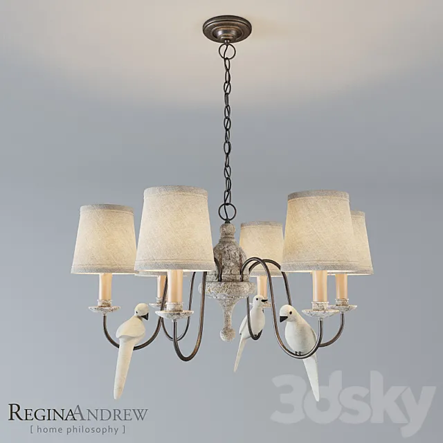 Chandelier – Regina Andrew – Antique Rusted 3DModel