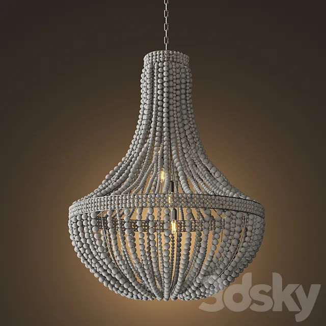 Chandelier Restoration Hardware Clay Bead Empire 36 ” 3D Model