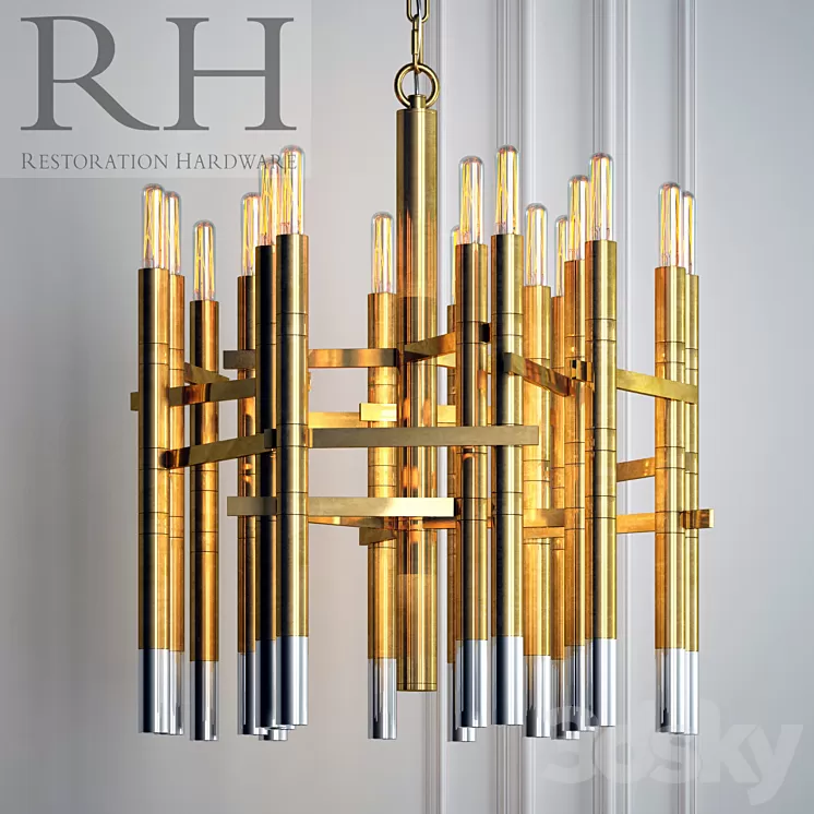 Chandelier Restoration Hardware LYNX CHANDELIER 25 ' 3D Model Chandelier Restoration Hardware LYNX CHANDELIER 25 ' 3D Model