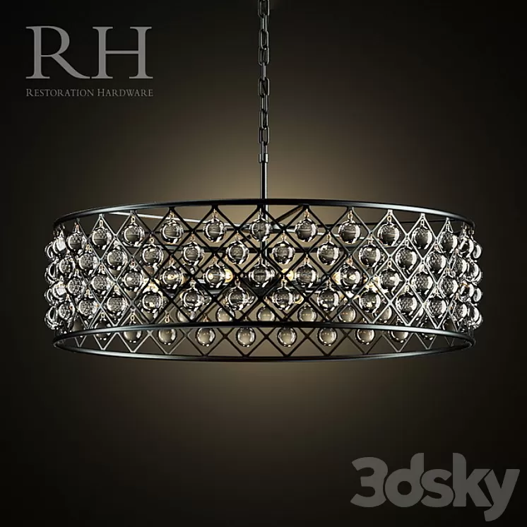 Chandelier RH SPENCER HOOP 3D Model Chandelier RH SPENCER HOOP 3D Model
