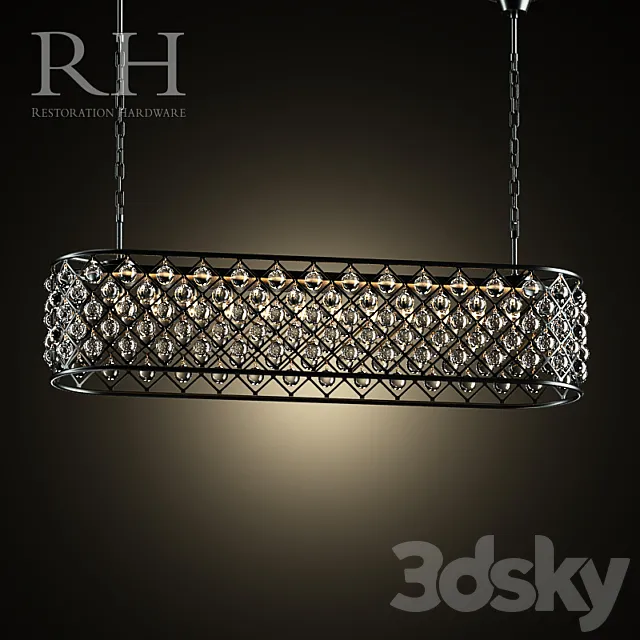 Chandelier RH SPENCER RECTANGULAR CHANDELIER 3DModel