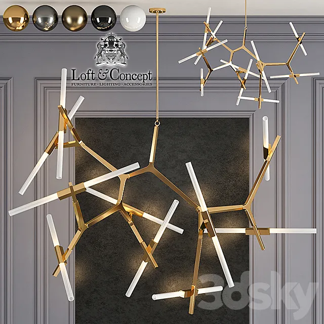 Chandelier Roll and Hill Agnes Chandelier 20 3DModel