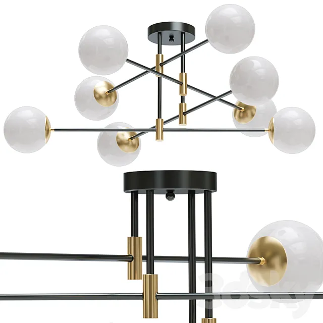 Chandelier satellite semi transparent mount 3D Model