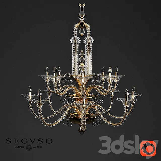 Chandelier Seguso Rezzonico Museo 3DModel
