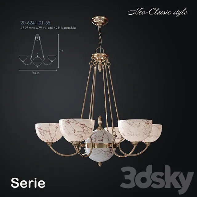 Chandelier Serie 3D Model Chandelier Serie 3D Model