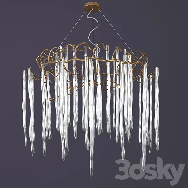 Chandelier Serip Noveltys CT 3298_13 Clear Glasses 3DModel Chandelier Serip Noveltys CT 3298_13 Clear Glasses 3DModel