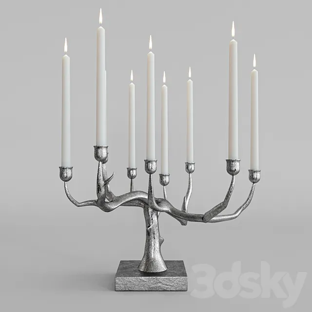 Chandelier silver 3D Model Chandelier silver 3D Model