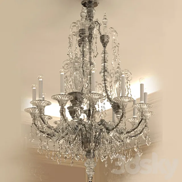 Chandelier solemn 3D Model Chandelier solemn 3D Model