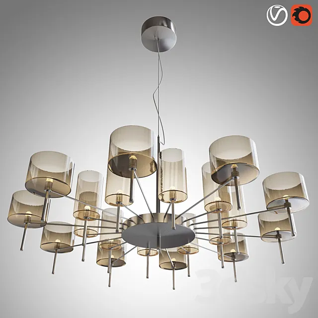 Chandelier SPILLRAY AXO LIGHT 3D Model Chandelier SPILLRAY AXO LIGHT 3D Model