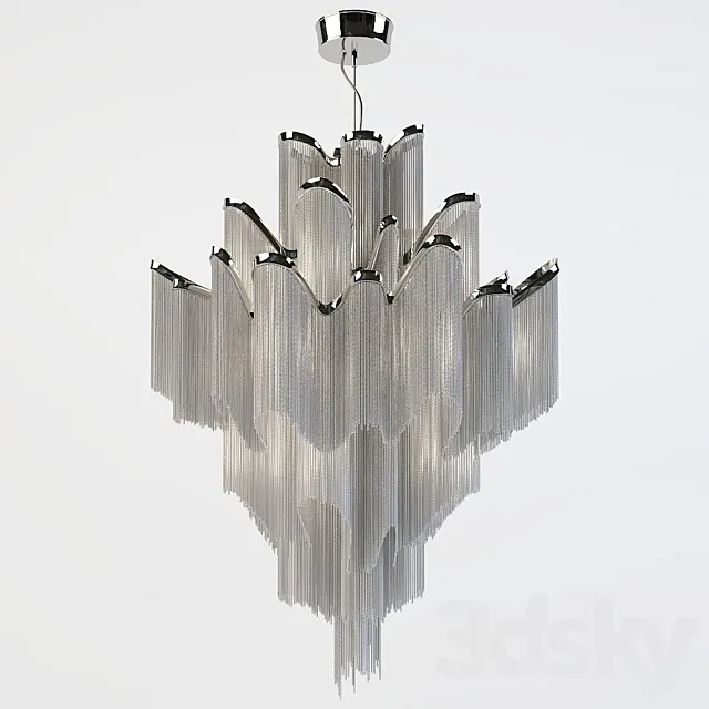 Chandelier Stream j51S factory Terzani 3D Model Chandelier Stream j51S factory Terzani 3D Model