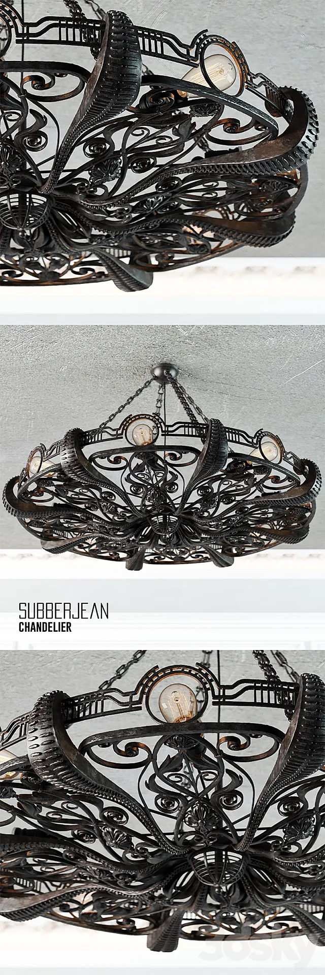 Chandelier Subberjean 3DModel Chandelier Subberjean 3DModel