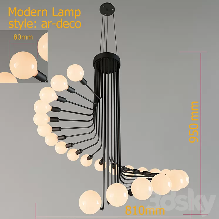Chandelier Suspendu Lamp 3D Model
