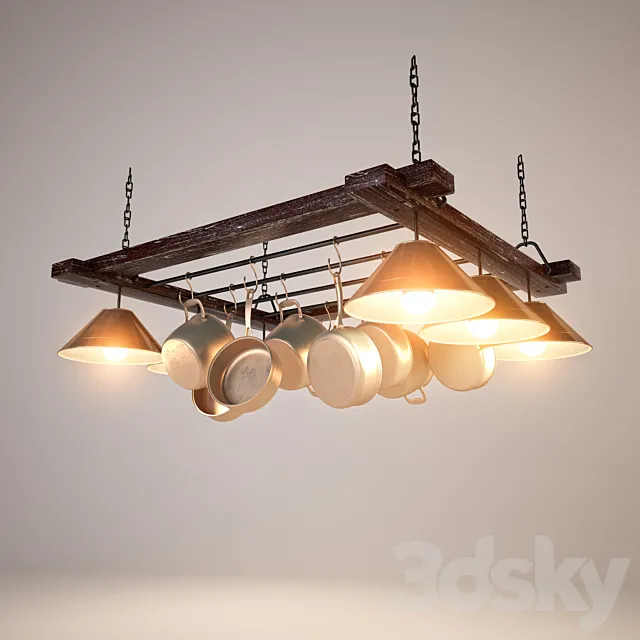 Chandelier suspension Kitchen 3DModel Chandelier suspension Kitchen 3DModel