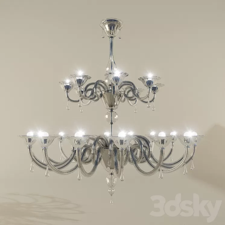 Chandelier Sylcom 1380\/16 + 8 3D Model