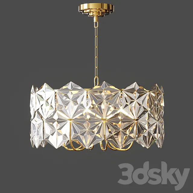 Chandelier Veneto Luce 5168_6 FGD + CL 3DModel Chandelier Veneto Luce 5168_6 FGD + CL 3DModel
