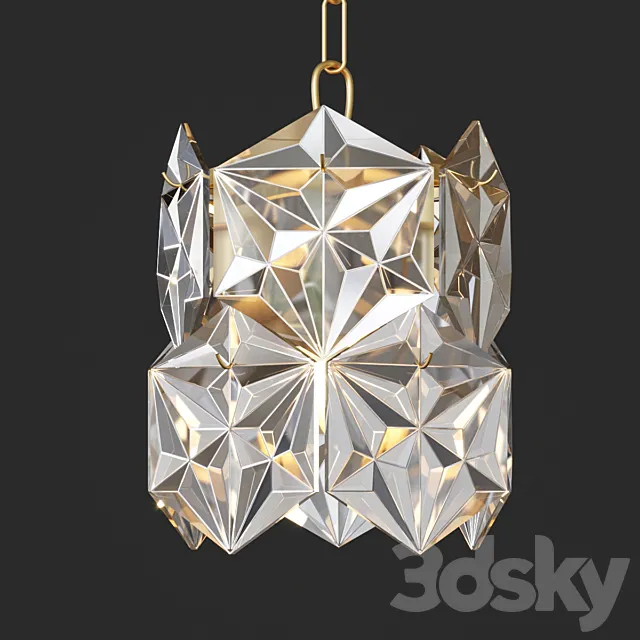 Chandelier Veneto Luce 5169A _ 1A BRS CP + CL 3D Model