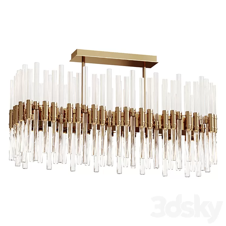 Chandelier VERGA RECTANGLE Lamp 3D Model Free Download