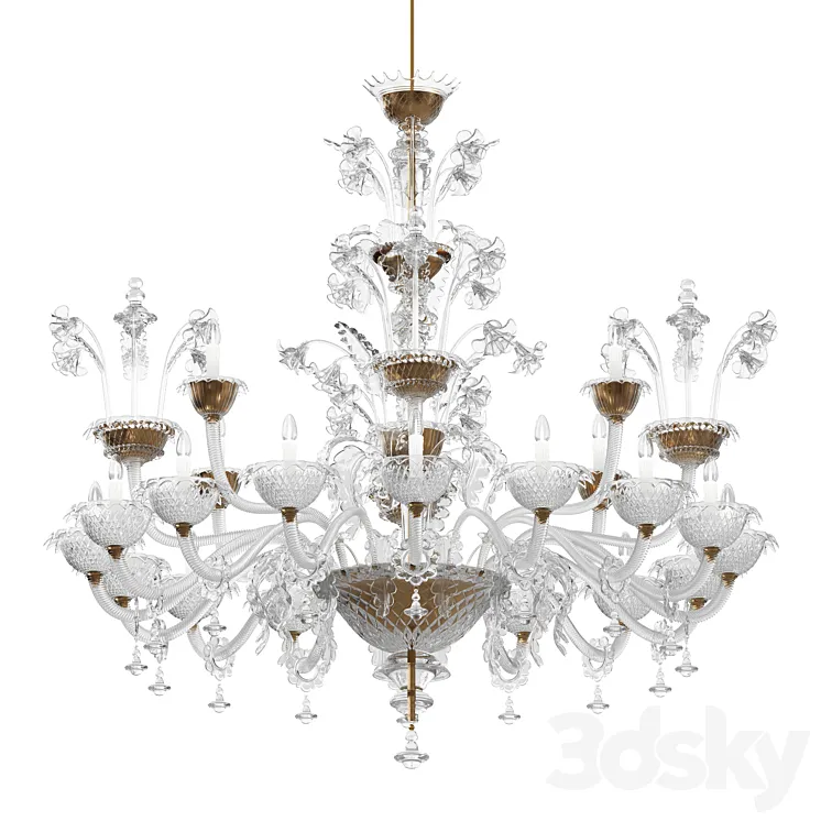 Chandelier Villa Luxury Murano 3D Model Free Download