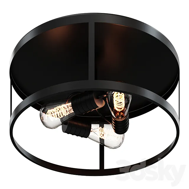 Chandelier VINTAGE MIX CAGE CEILING LIGHT – 3 LIGHT SKU FM17029 BZ lamp 3DModel