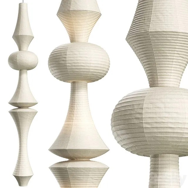 Chandelier Vitra Akari E 3D Model Chandelier Vitra Akari E 3D Model