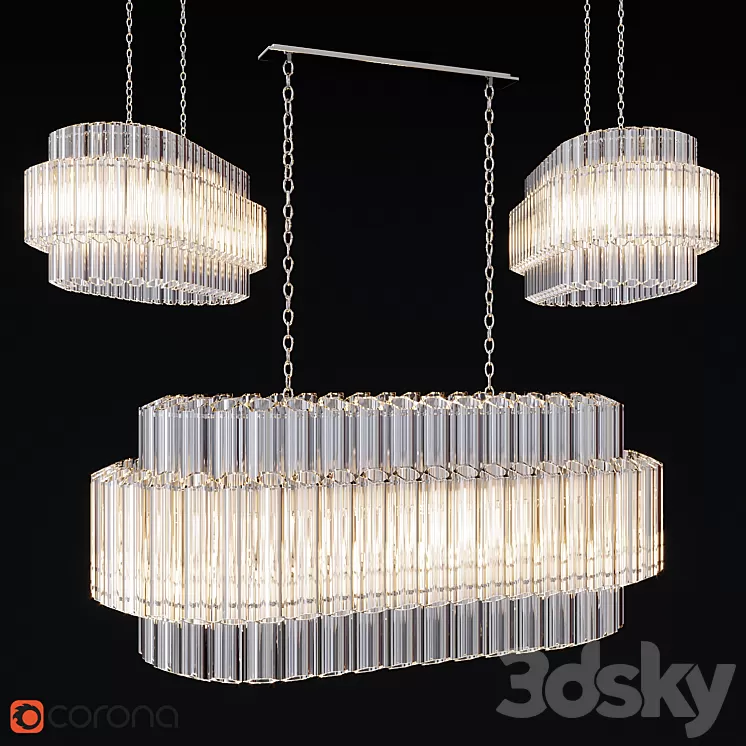 Chandelier Vittoria Rectangle 3D Model