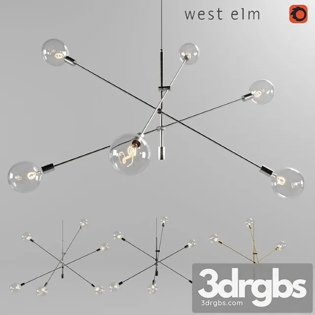Chandelier west elm mobile chandelier – grand 3D Model Download