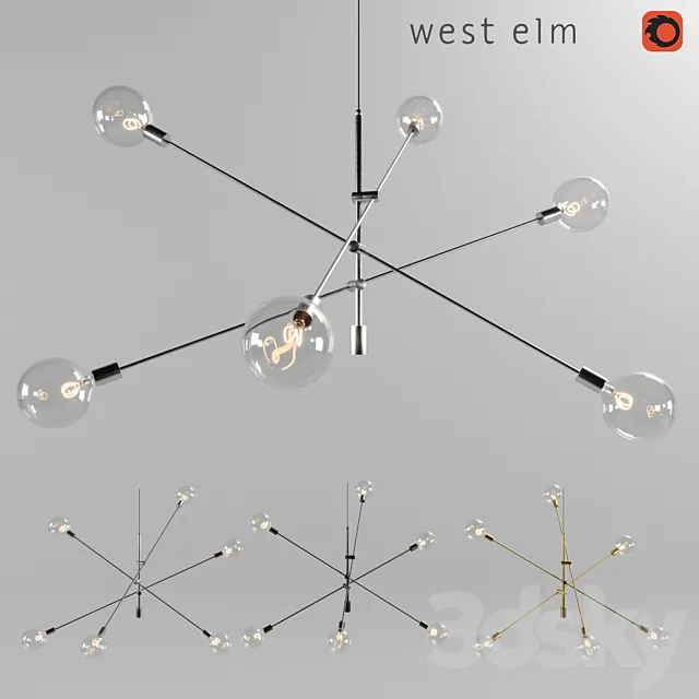 Chandelier west elm Mobile Chandelier – Grand 3D Model