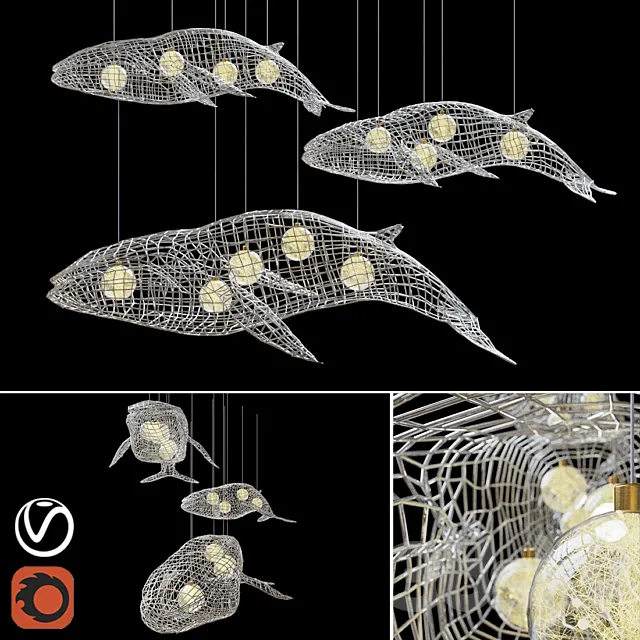 Chandelier “Whales” 3DModel Chandelier “Whales” 3DModel