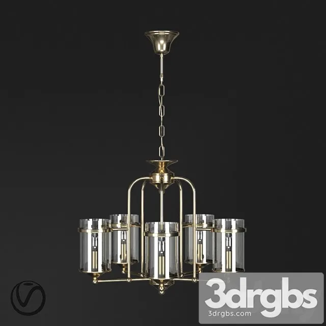 Chandelier With 5 Lamps By Terandpet 3D Model Download
