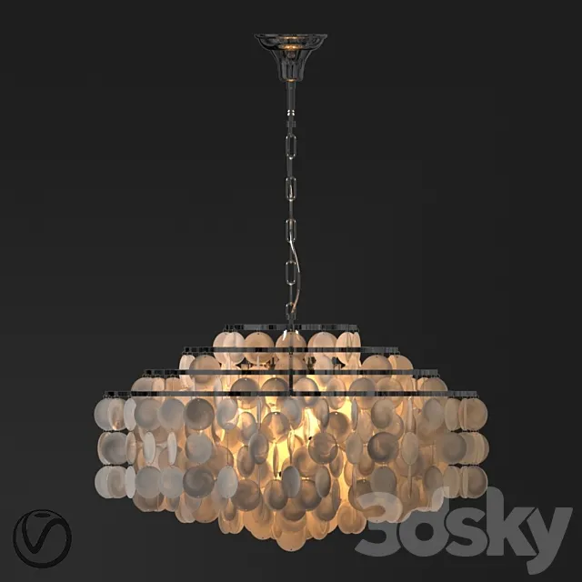 Chandelier with 6 lamps by Terandpet 3DModel