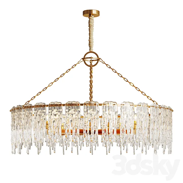 Chandelier with ice plates SPRING Ø120 3DModel