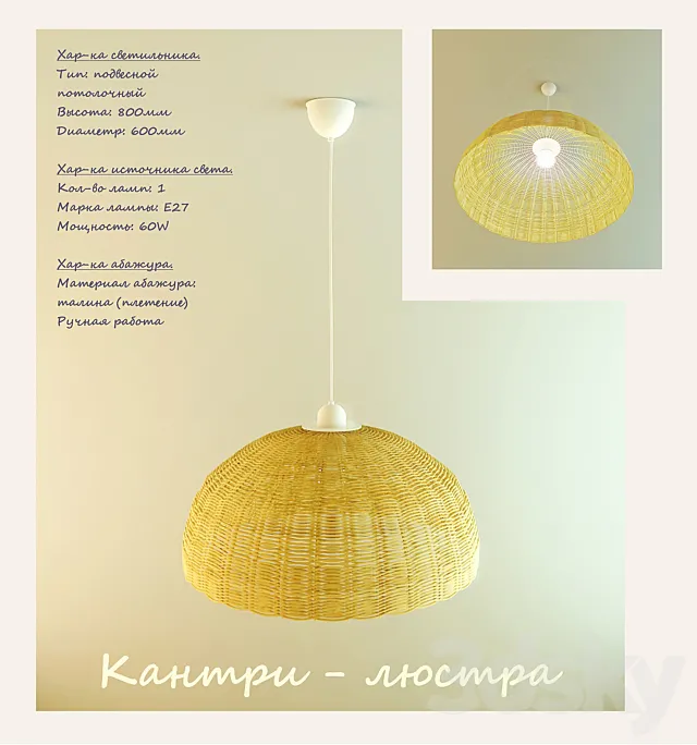 Chandelier with shade plet?nym 3DModel Chandelier with shade plet?nym 3DModel