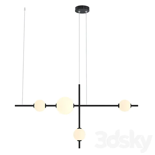 Chandelier zambelis negru 3D Model Chandelier zambelis negru 3D Model