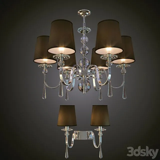 Chandeliers and sconces Newport 3D Model Chandeliers and sconces Newport 3D Model
