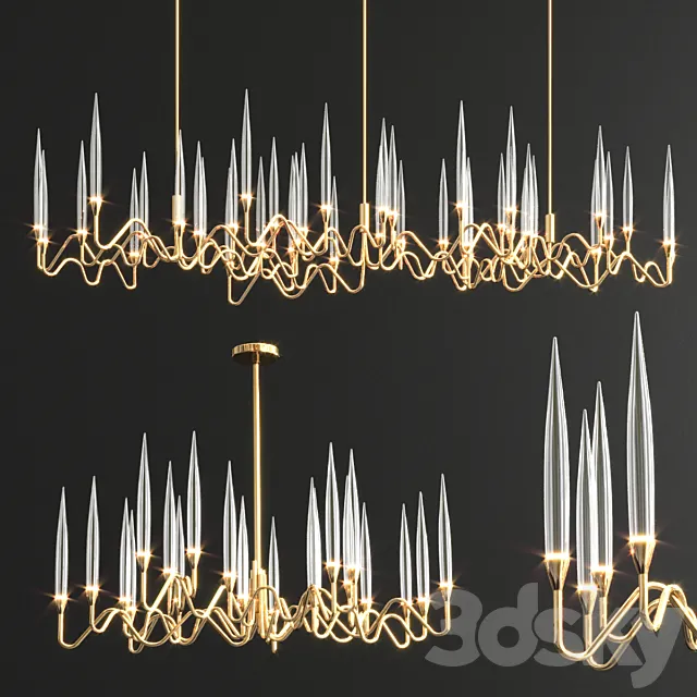 Chandeliers by Il Pezzo Mancante 3D Model Chandeliers by Il Pezzo Mancante 3D Model