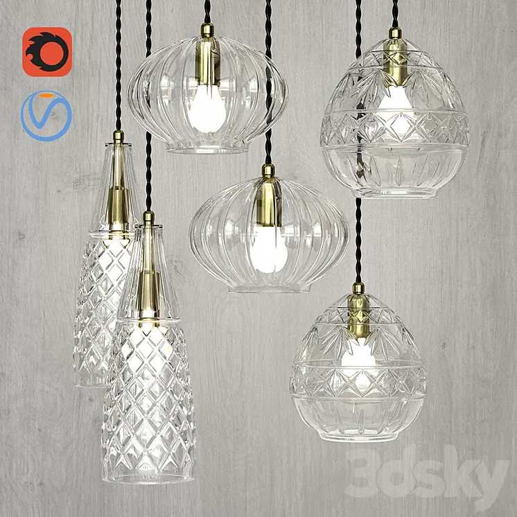Chandeliers CRYSTAL Goblet CRYSTAL Pithos Urchin 3D Model