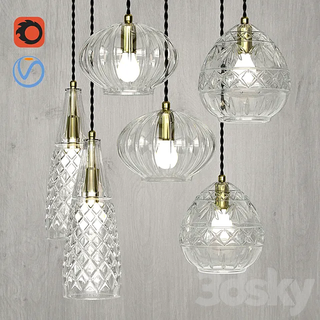 Chandeliers CRYSTAL Goblet. CRYSTAL Pithos. Urchin 3DModel Chandeliers CRYSTAL Goblet. CRYSTAL Pithos. Urchin 3DModel