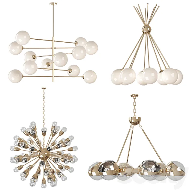Chandeliers Eichholtz 3D Model Chandeliers Eichholtz 3D Model