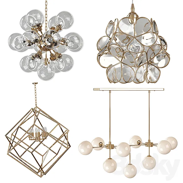 Chandeliers Eichholtz No. 2 3D Model Chandeliers Eichholtz No. 2 3D Model