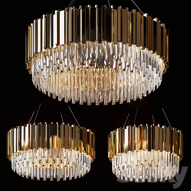 Chandeliers Empire Suspension Mondo ⌀80cm ⌀100cm ⌀120cm 3D Model Chandeliers Empire Suspension Mondo ⌀80cm ⌀100cm ⌀120cm 3D Model