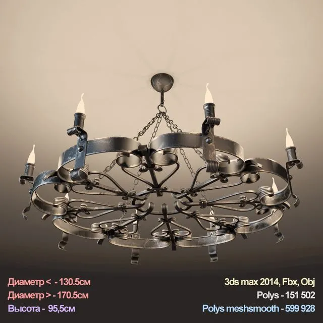 Chandeliers Forged 3D Model
