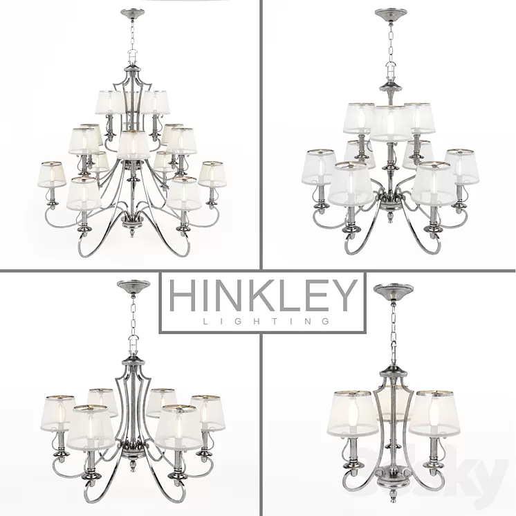 Chandeliers Hinkley seria PLYMOUTH 3D Model Chandeliers Hinkley seria PLYMOUTH 3D Model