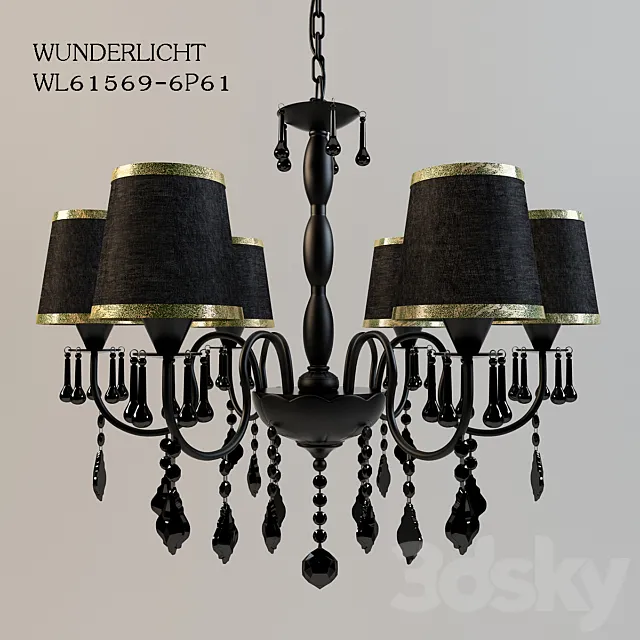 Chandeliers Pendant WUNDERLICHT WL61569-6P61 3D Model Chandeliers Pendant WUNDERLICHT WL61569-6P61 3D Model