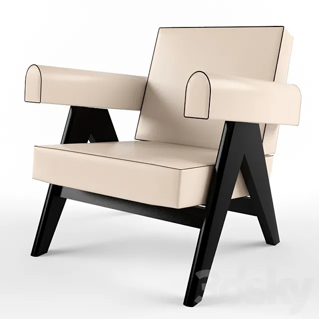 chandigarh lounge chair meraki 3DModel