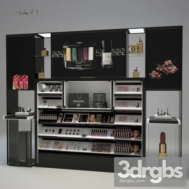 Chanel Cosmetics Display 3D Model Download