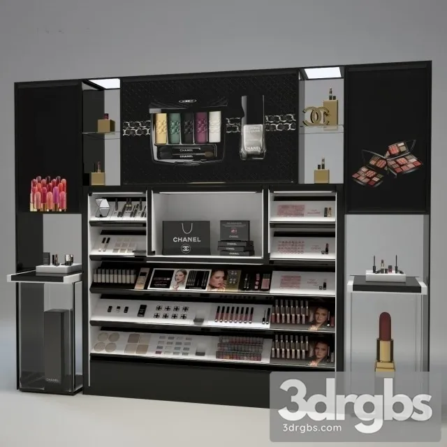 Chanel Cosmetics Display 3D Model Download Chanel Cosmetics Display 3D Model Download