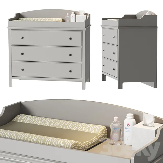 Changing table South Shore Cotton Candy 3DModel Changing table South Shore Cotton Candy 3DModel