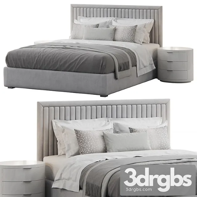 Channel tufted headboard pine bed Channel tufted headboard pine bed